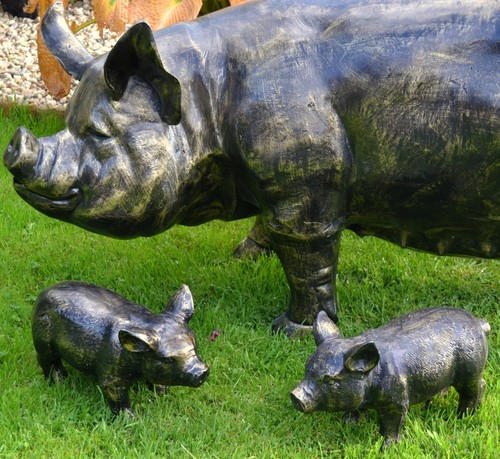 Piglet garden ornament - garden,