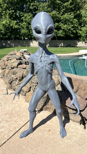 Grey alien arms spread life - alien,
