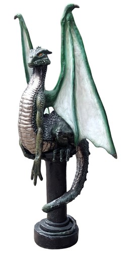 214cm green dragon pedestal - 214cm,