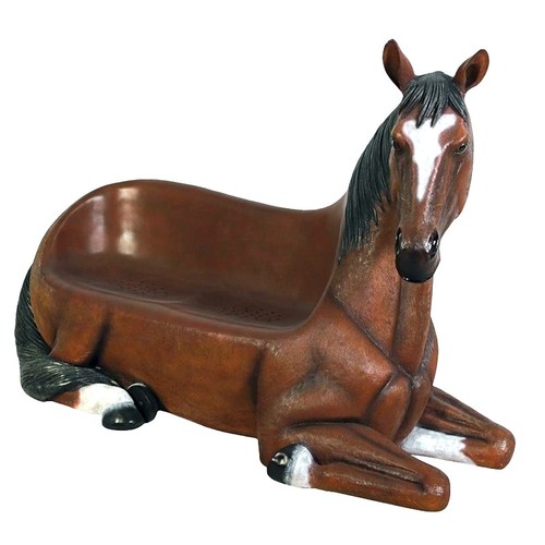 Life size horse seat bench - life, 2