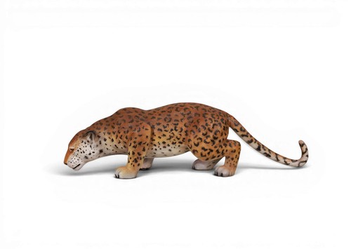 Leopard crounching statue - leopard,